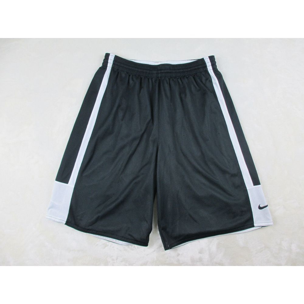 Nike Shorts Mens Medium Black Basketball Reversible DriFit Running Training Gym*
